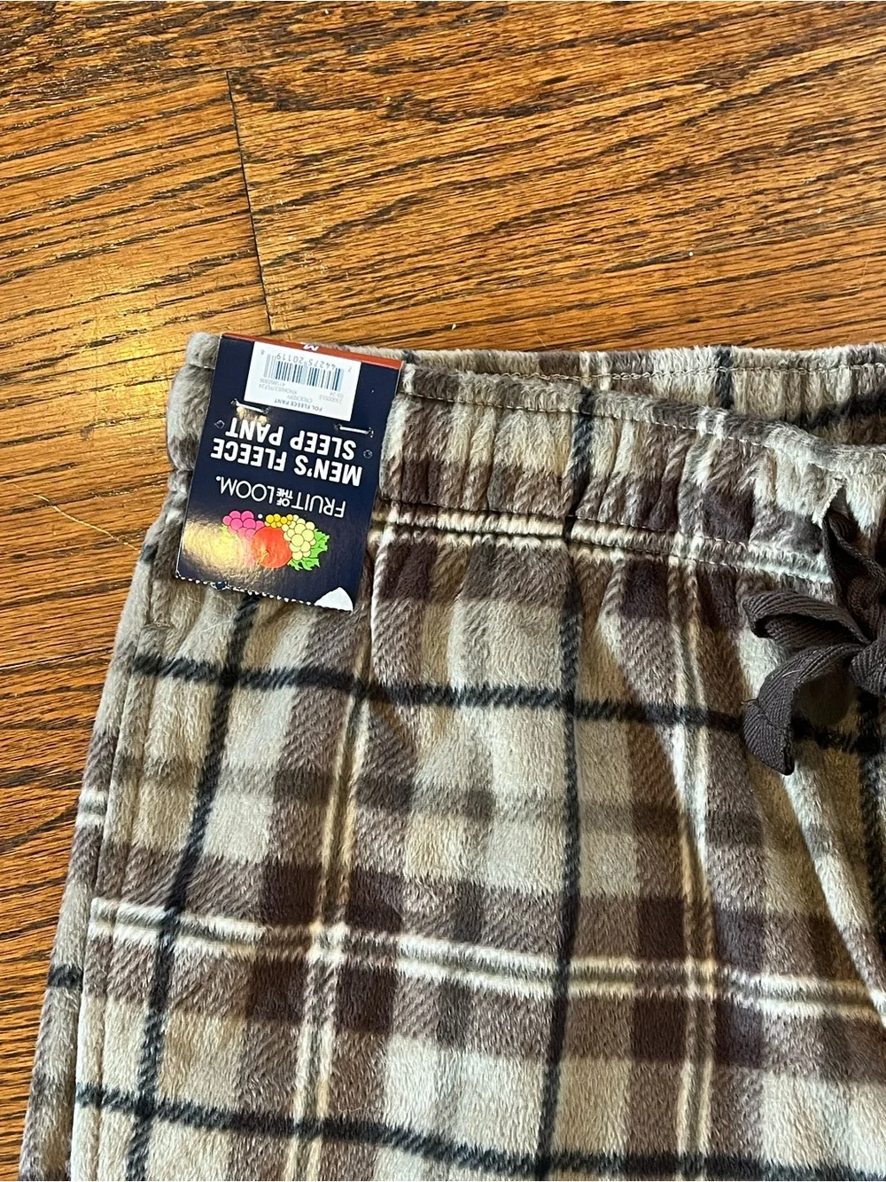 Nwt Fruit of the Loom Men's Plaid Lounge Pants - Brown & Cream